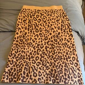 J. Crew Leopard Print Sweater  Skirt
